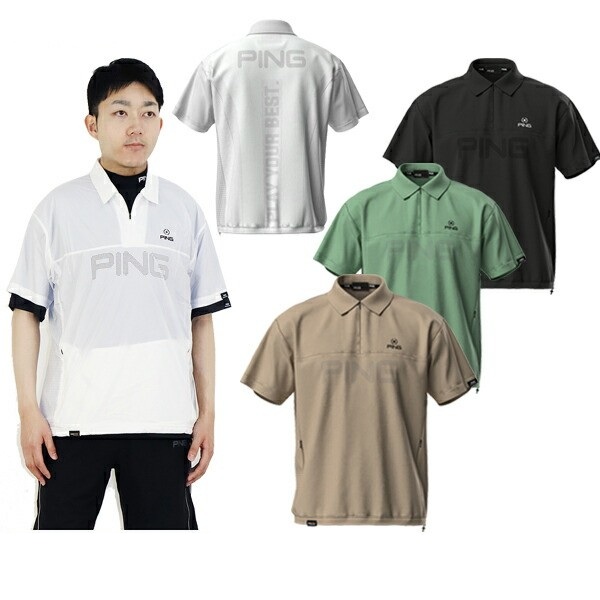 핑 PING 25SS 남성 골프 반팔 아노락 바람막이 카라 자켓 4컬러
