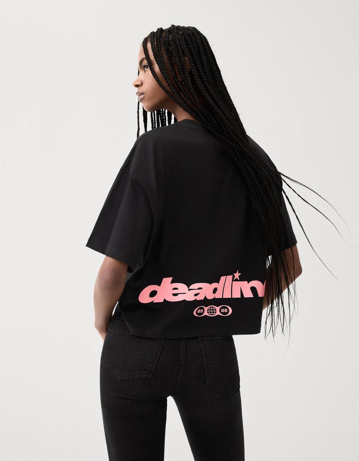 버쉬카 스트리트 블랙핑크 반팔 티셔츠 7637/705 BLACK - 상세 이미지 5