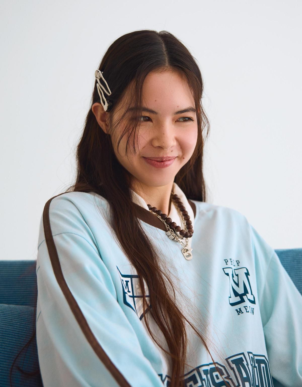 버쉬카 캐주얼 모푸샌드 프린트 긴팔 티셔츠 7825/167 LIGHT BLUE - 상세 이미지 4