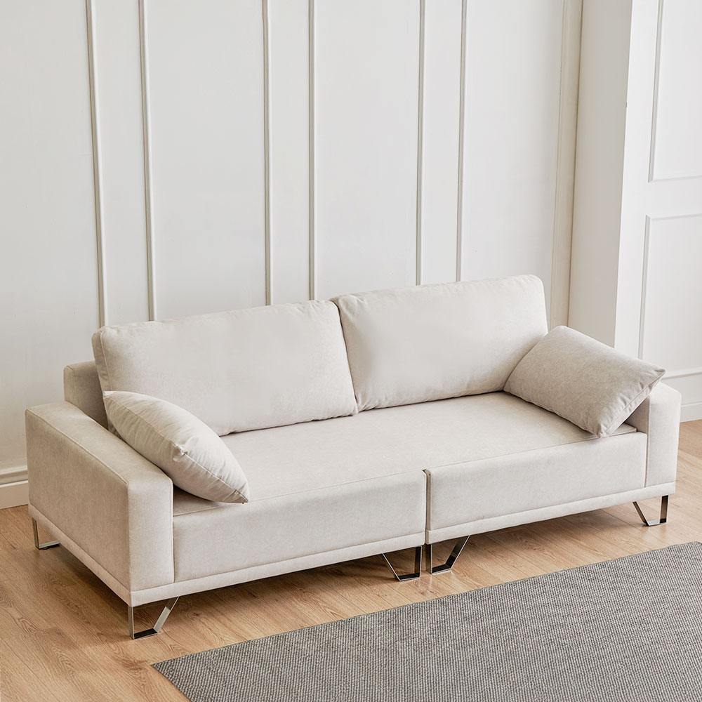 장인가구 순토 황토볼 온열 흙소파 틸팅형 3인소파