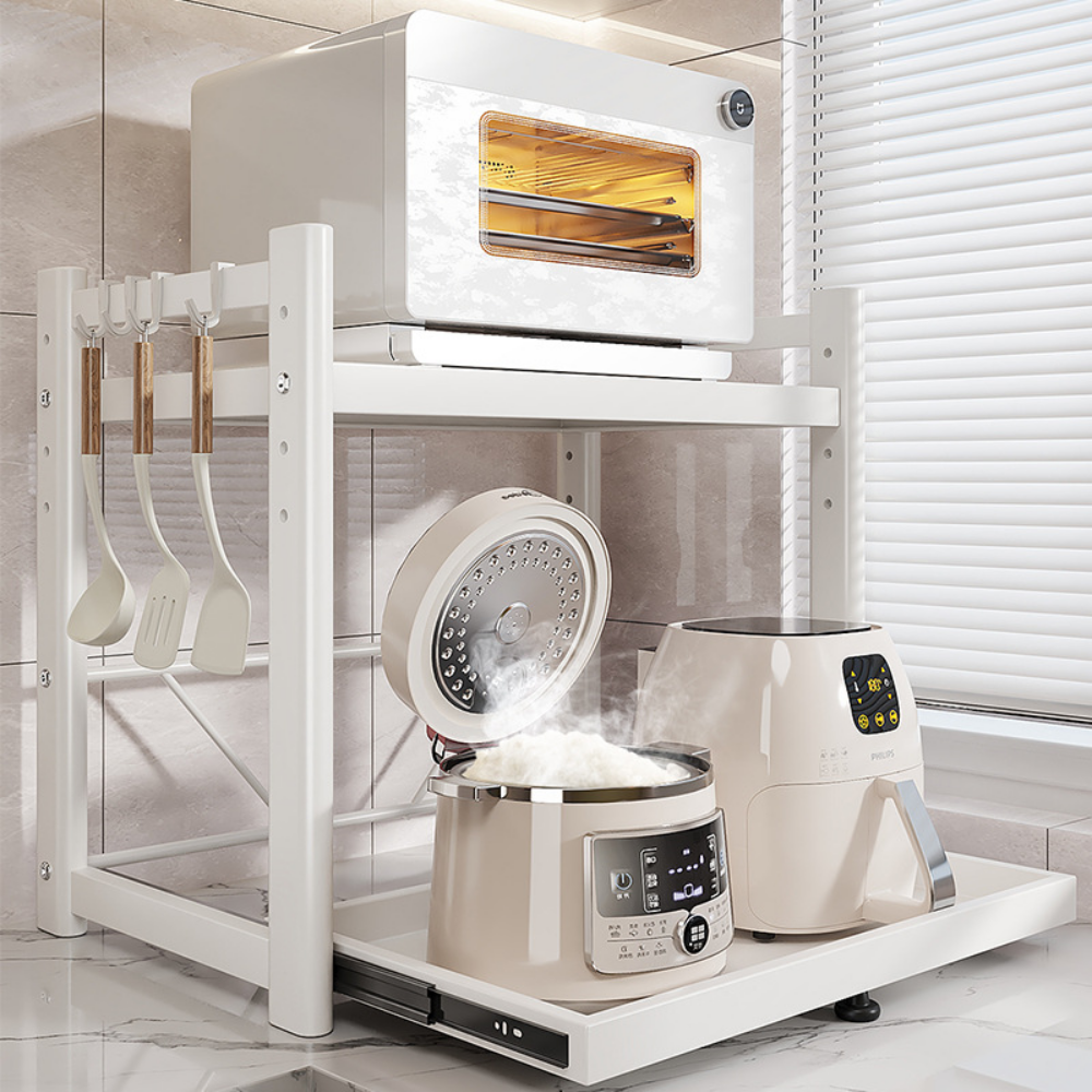 하이퍼랙 밥솥슬라이딩 전자레인지선반 전자렌지 광파 거치대 레일