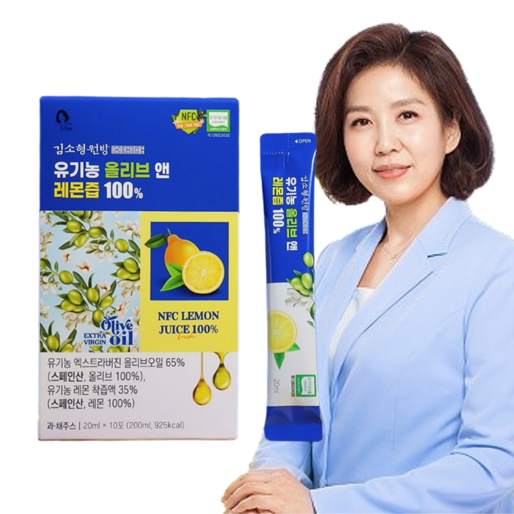 김소형 유기농 올리브오일 레몬즙 스틱 10포, 1개 - 상품 이미지