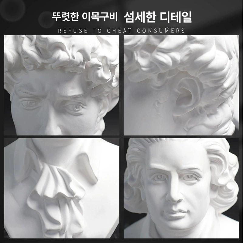 석고상 조각상 다비드 사무실 석고 화실 장식품 인테리어 소품 머리 예술 비너스 마큐리 - 상세 이미지 5