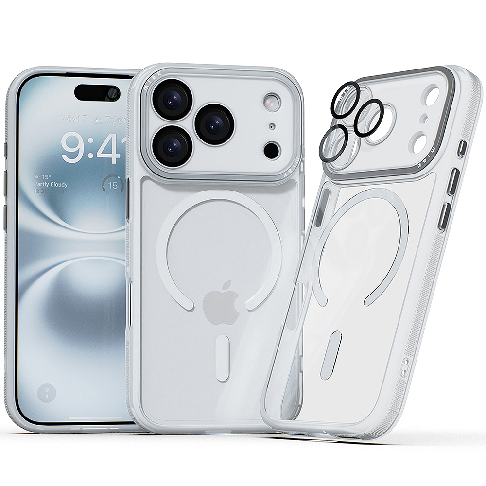 미아크 렌즈보호 풀커버 맥세이프 케이스 반투명, 아이폰17 프로