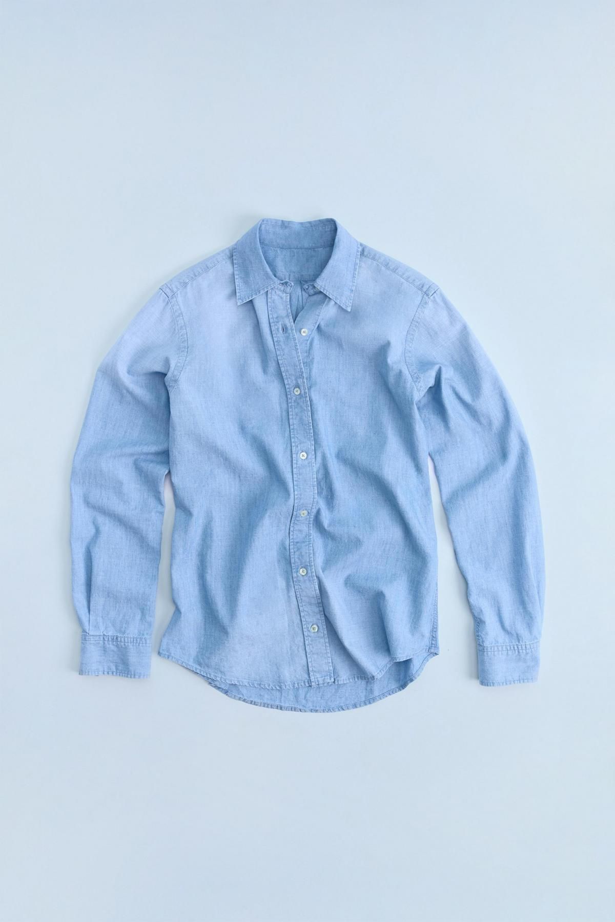 자라 데님 레귤러핏 긴팔 셔츠 6929/907 LIGHT BLUE - 메인 이미지