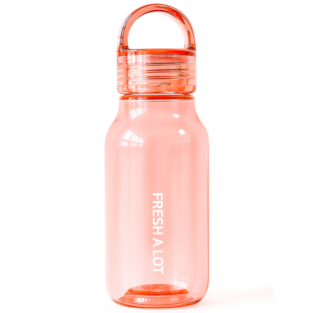 프레쉬어랏 트라이탄 물병 어린이 학생 휴대용 가벼운 핸들캡 에어 보틀 430ml, 핑크