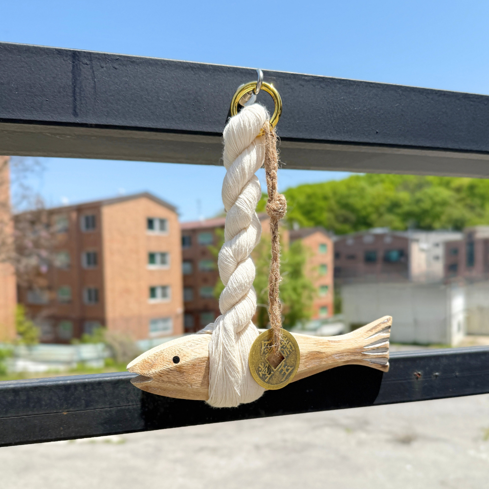 행운 현관 액막이 명태 명주실 인형 자석 선물 이사 집들이 명태 개업 액막이 북어 명주실