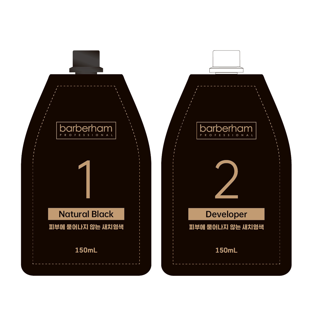 바버함 자연블랙 피부에 묻어나지 않는 새치염색약 [150g] 1개