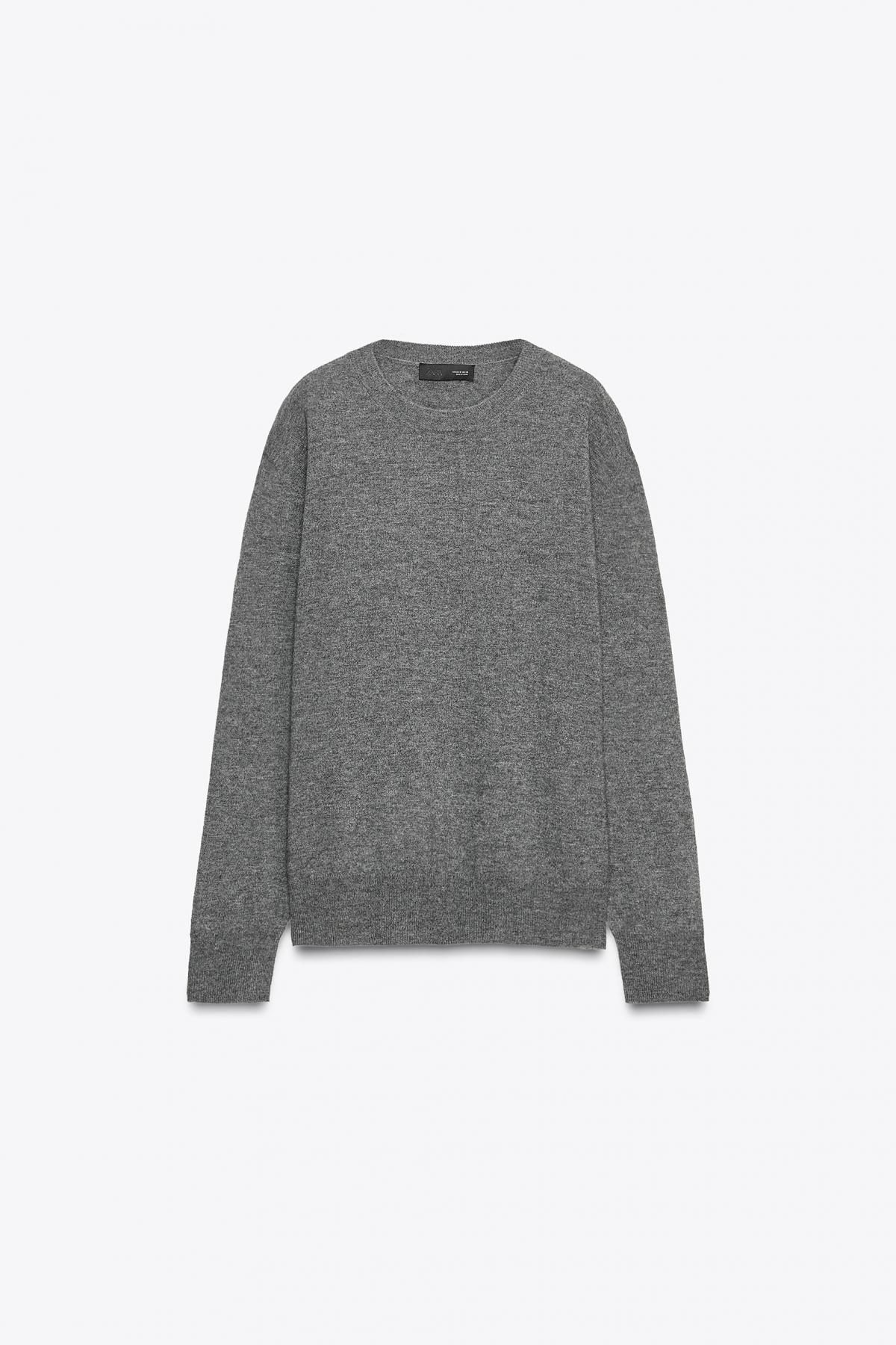 자라 엑스트 라소프트 울 라운드넥 니트 스웨터 9598/104 DARK GREY - 상품 이미지