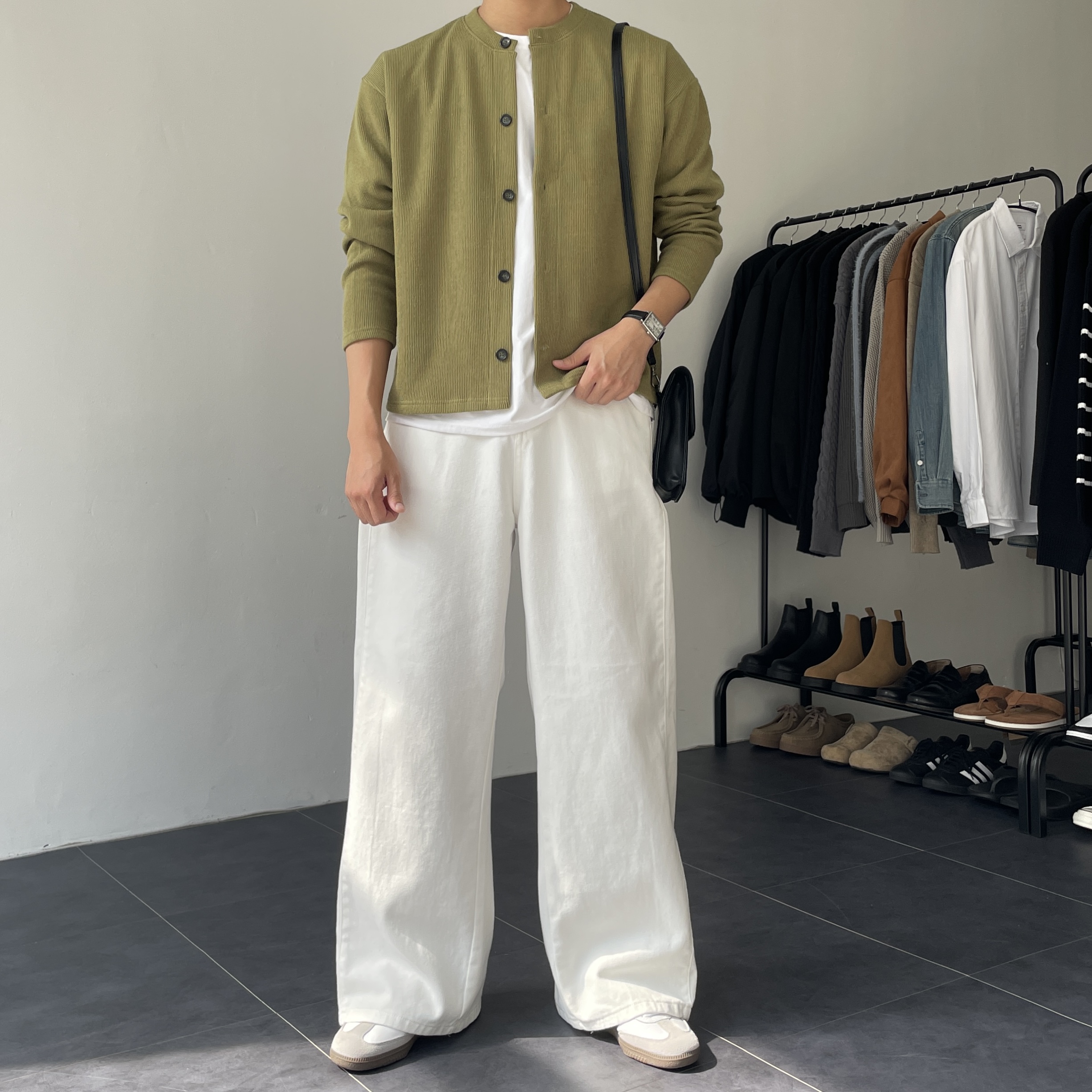 치노팬츠 남자와이팬츠 남자흰바지 - 상세 이미지 3