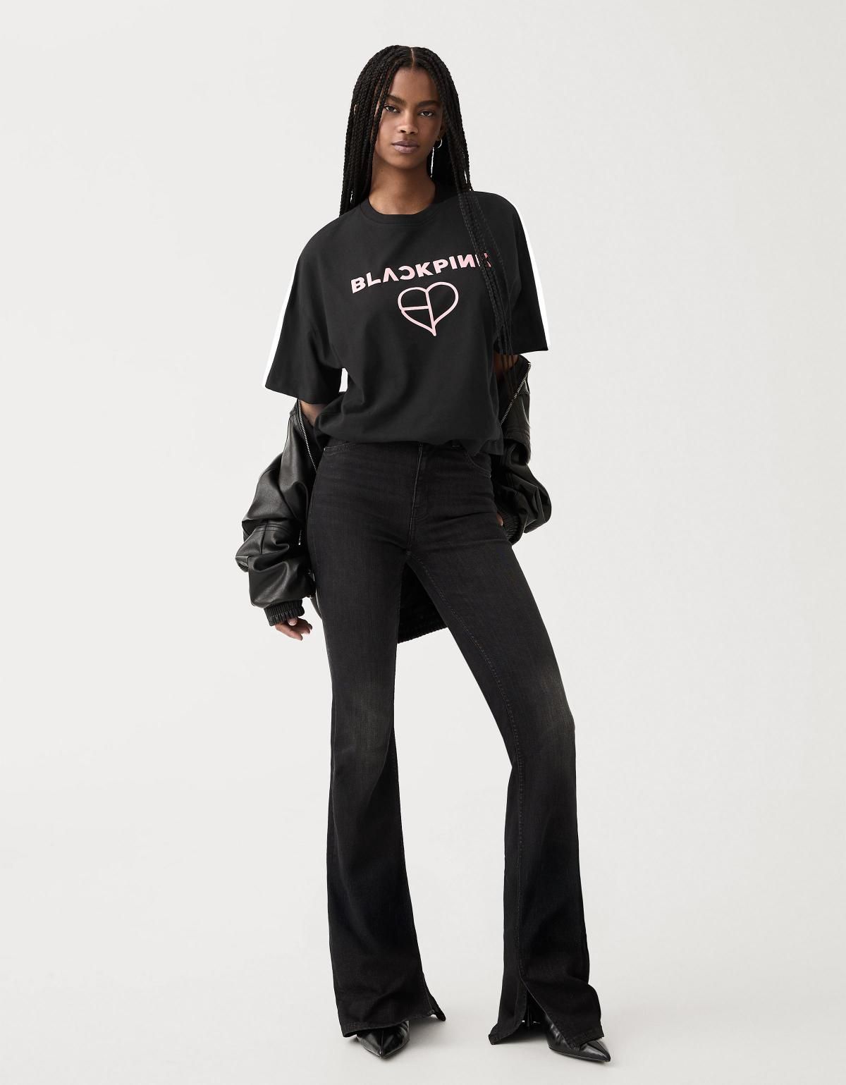 버쉬카 스트리트 블랙핑크 반팔 티셔츠 7637/705 BLACK - 상세 이미지 4