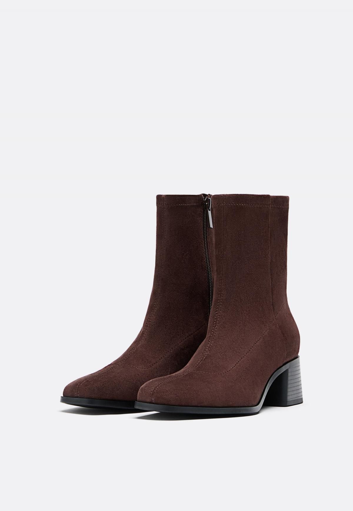 스트라디바리우스 프리미엄 레더 미들힐 앵클부츠 9903/670 BROWN - 상세 이미지 2