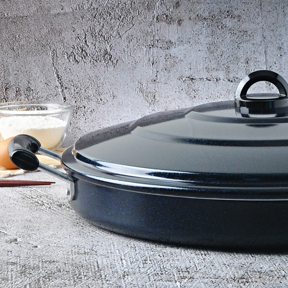 베이직 전판 대형 업소용 닭갈비 팬 판 원형 42cm, 뚜껑세트 - 상세 이미지 2