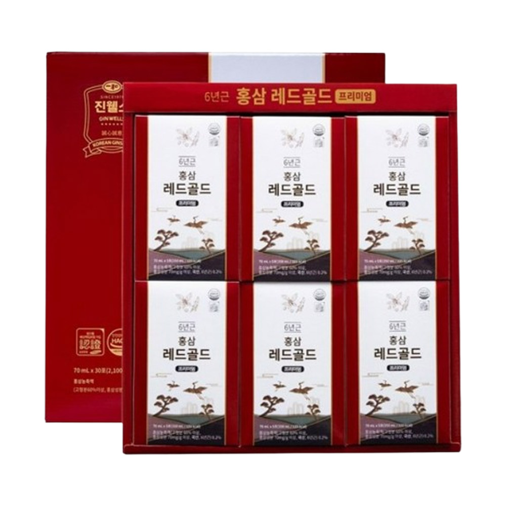 진웰스 6년근 홍삼 레드골드 70ml 30포, 1개 - 상품 이미지
