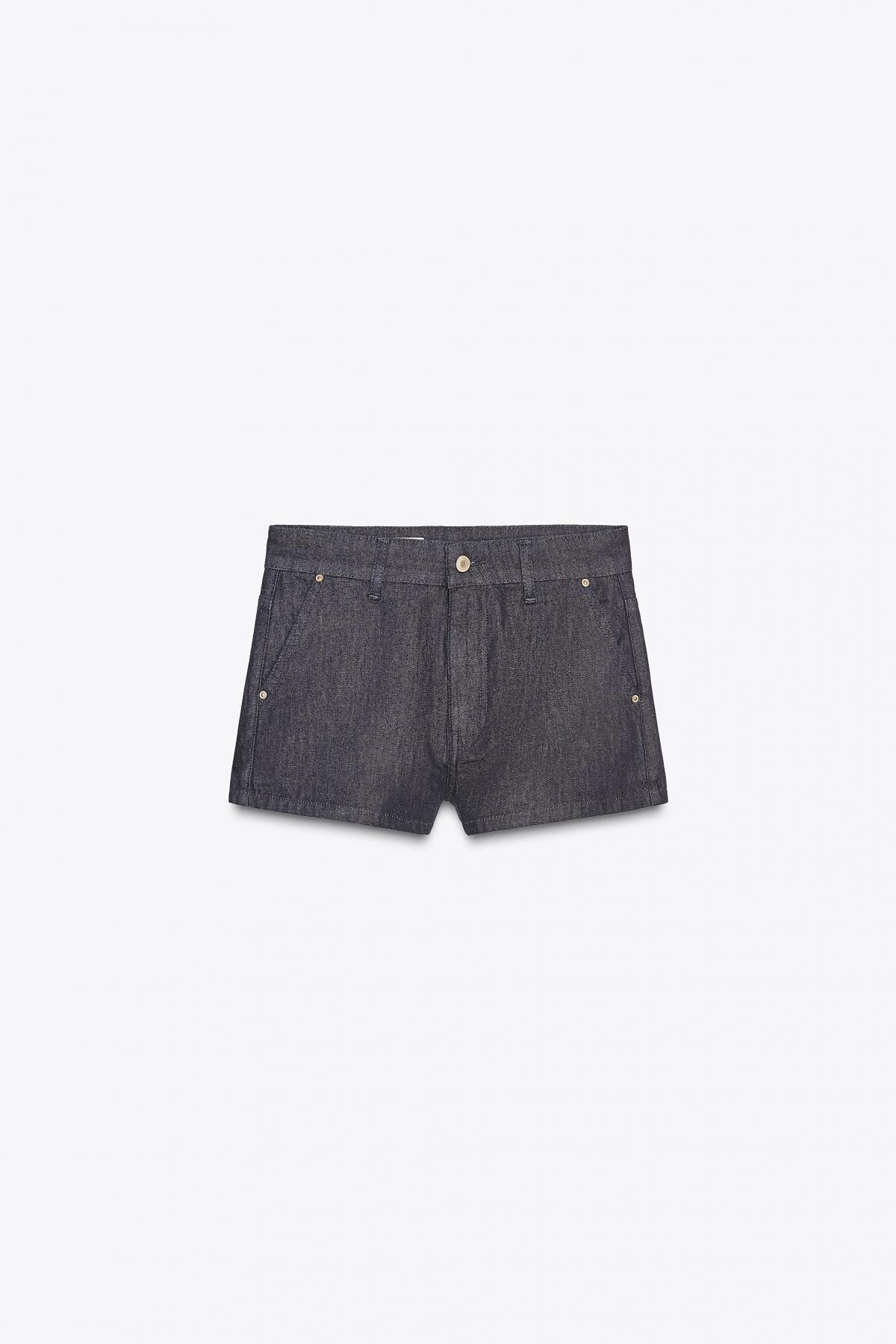 자라 베이직 데일리 미니 치노 쇼츠 6929/201 DARK INDIGO - 메인 이미지