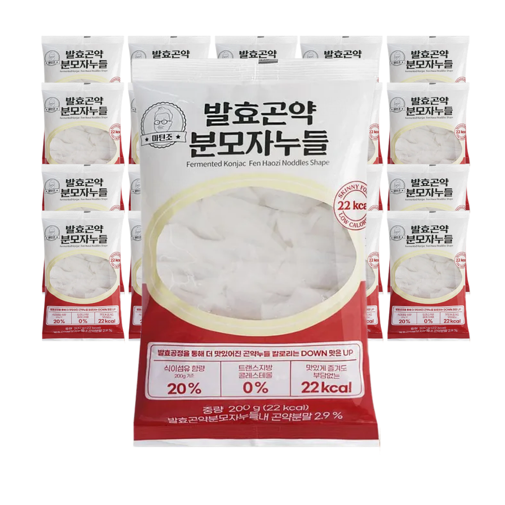 저칼로리 곤약 분모자 누들 넓적 곤약면 마라탕 넙적당면 납작당면 대용 200g, 20개 - 상품 이미지