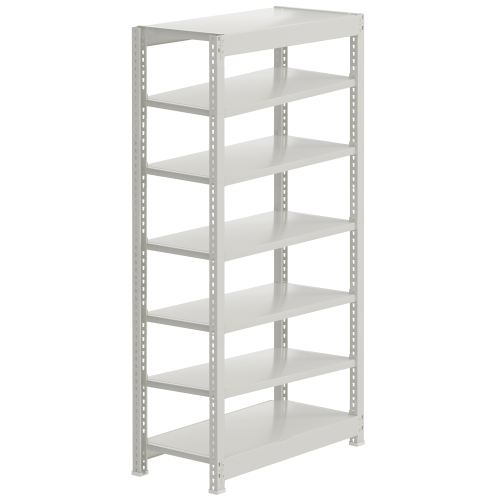 스피드랙 7단 맥스 200KG 철제선반 조립식 앵글 창고 렉 경량랙 독립형 9006001500