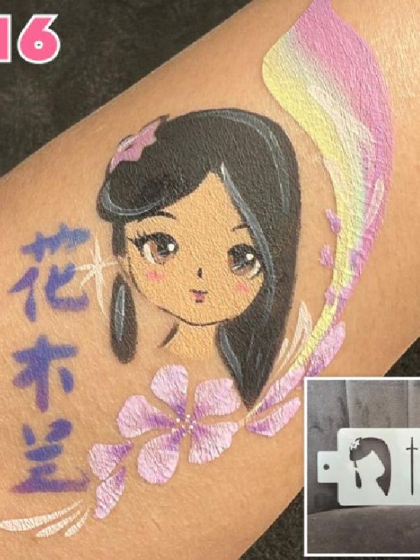 공주 페이스페인팅 할로윈 도안 타투 핸드페인팅 행사 스텐실도안 그림 - 상세 이미지 4