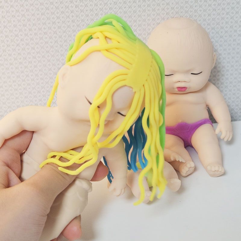 엽기 베이비 말랑이 스퀴시 모래 주물럭 스트레스볼 웃긴선물 힐링 촉감놀이 이미지 7