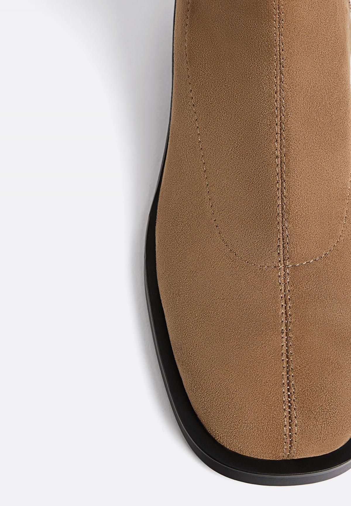 스트라디바리우스 베이지 미니멀 스웨이드 앵클부츠 9953/671 BEIGE - 상세 이미지 5