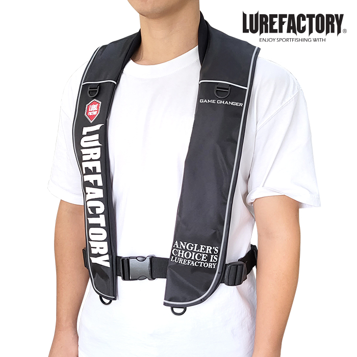 루어팩토리 LFV-15 자동팽창식 구명복 블랙 선상 갯바위 구명조끼 - 상세 이미지 3