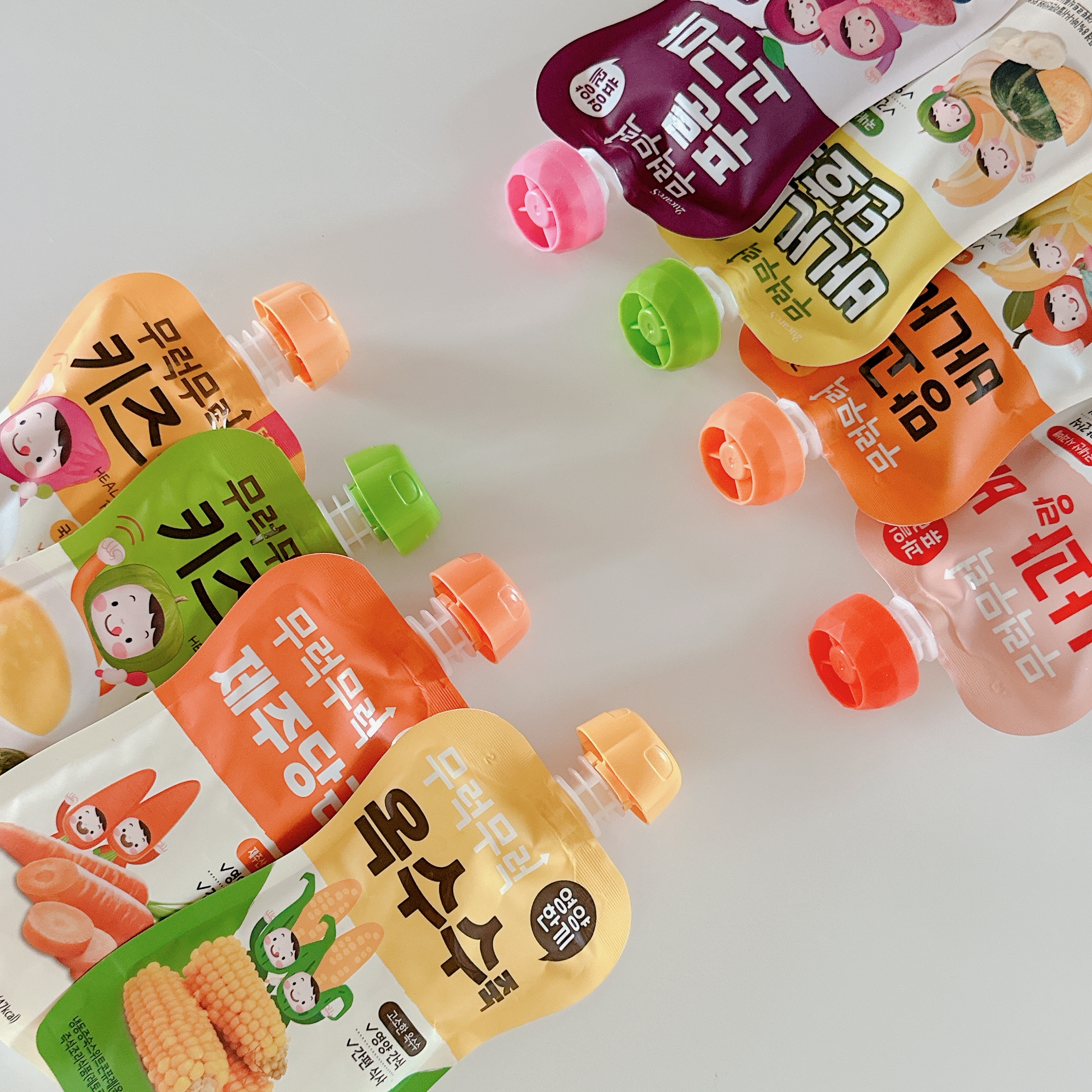 간편식 아기죽 아기퓨레 무럭무럭 키즈죽, 과일퓨레 망고랑 바나나, 100g, 1개