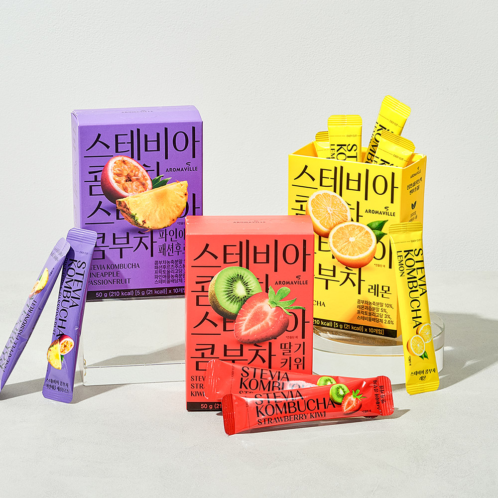 [추석선물전] 아로마빌 스테비아 콤부차 혼합, 10개입, 3개