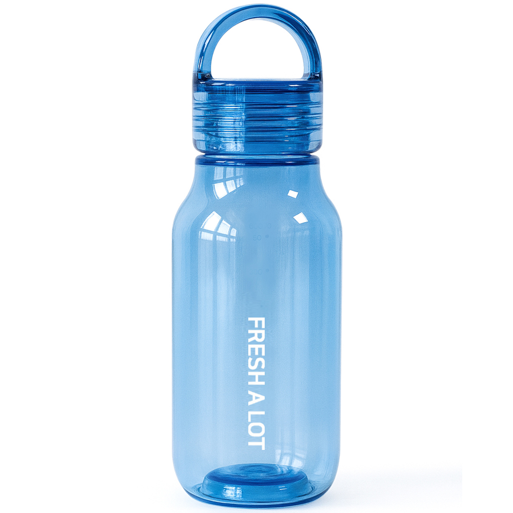 프레쉬어랏 트라이탄 물병 어린이 학생 휴대용 가벼운 핸들캡 에어 보틀 430ml, 블루