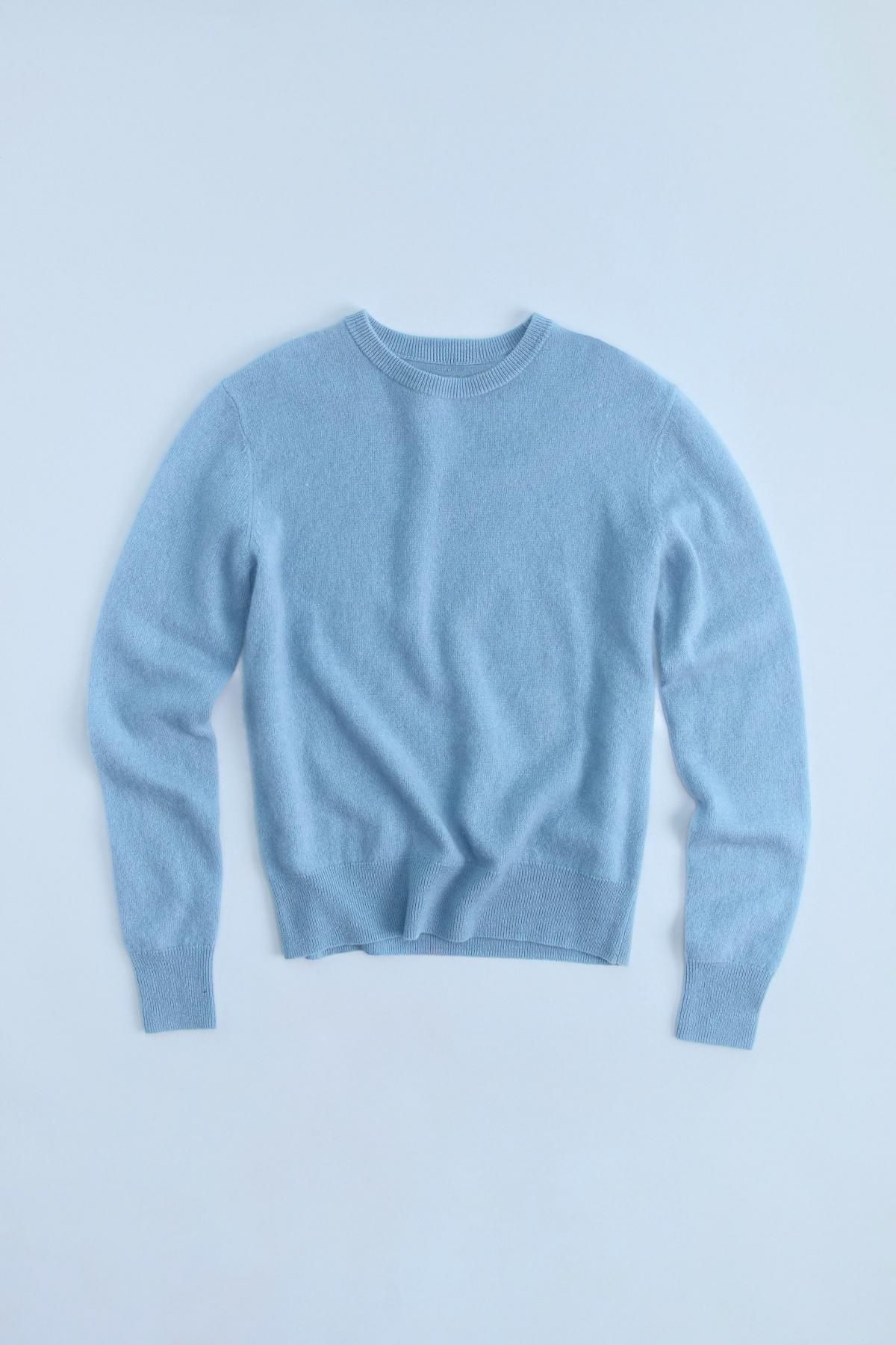 자라 프리미엄 울 라운드넥 니트 스웨터 9598/530 LIGHT BLUE - 상품 이미지