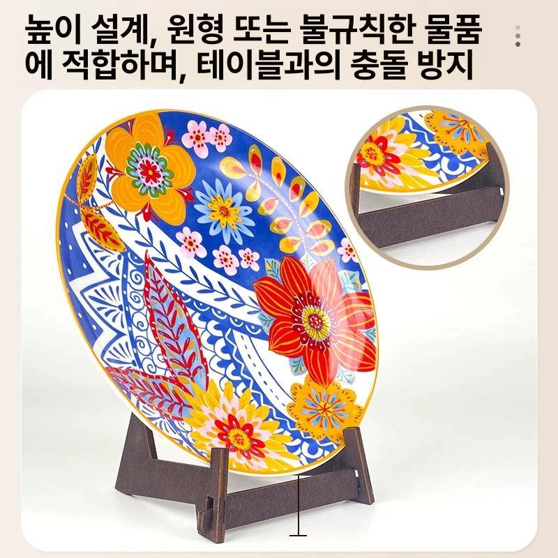 대형거치대 결혼사진 액자 피규어 갤러리 시계 대형접시 10인치 특대 전시대 실목 다층판 - 상세 이미지 3