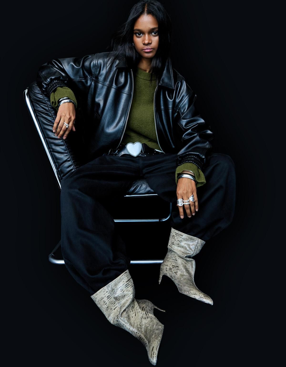 버쉬카 파이톤 패턴 와이드 힐 앵클부츠 1110/664 ANIMAL PRINT - 상세 이미지 2