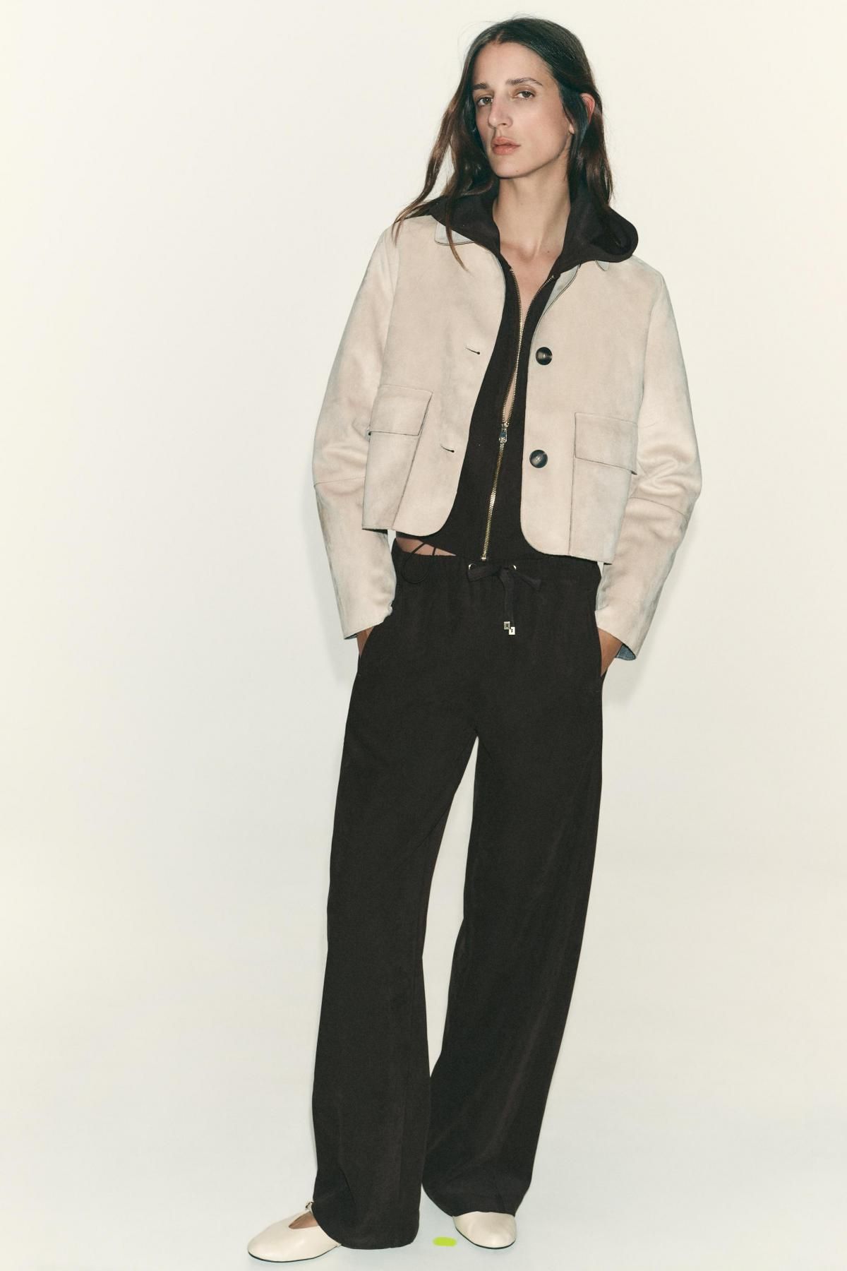 자라 테크니컬 후드 집업 점퍼 8372/267 DARK BROWN - 상세 이미지 5