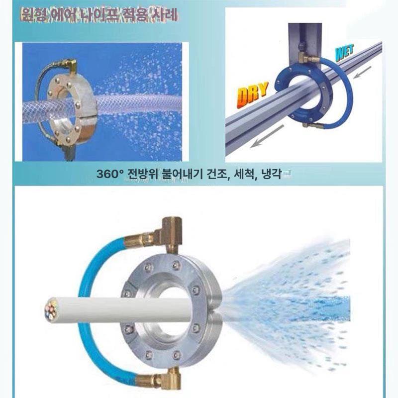 원형 에어나이프 링 워셔 고압 먼지제거 윈드워셔 드라이어 장치 파이프  길이 100mm - 상세 이미지 4