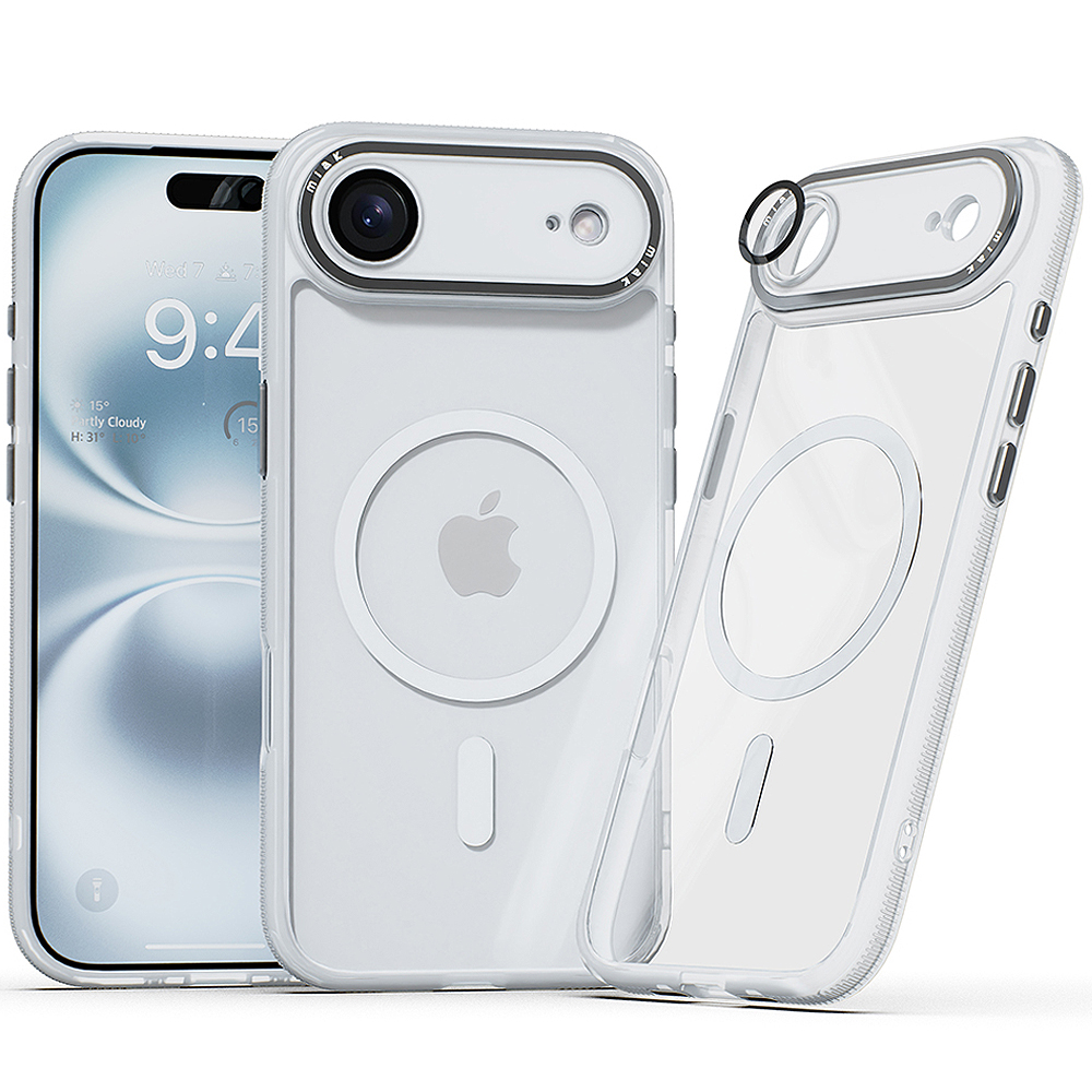 미아크 렌즈보호 풀커버 맥세이프 케이스 반투명, 아이폰17 에어