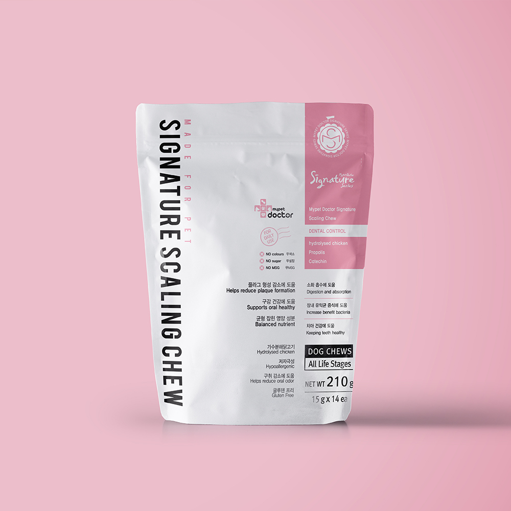 마이펫닥터 시그니처 스켈링 츄 강아지 간식 치석 덴탈 양치 껌 210g