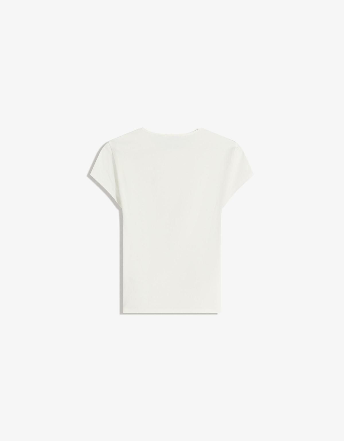 버쉬카 프린트 레터링 화이트 반팔 티셔츠 7638/360 OFF WHITE - 상세 이미지 2