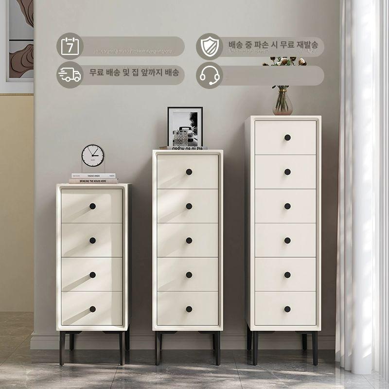 악세사리장 틈새 폭좁은서랍장 작은 서랍장 6단 오프화이트 30cm - 상세 이미지 5