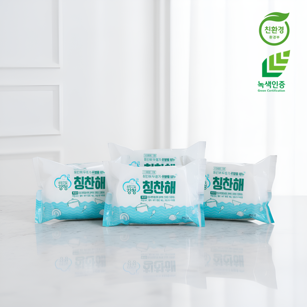 녹색제품 강청 친환경 항균 칭찬해 설거지비누 250ml, 5개