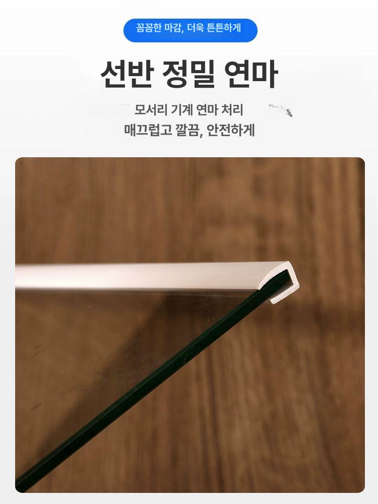 냉장고 강화 유리 선반 파티션 칸막이 랙 부품 글라스 300mmx100mm - 상세 이미지 3