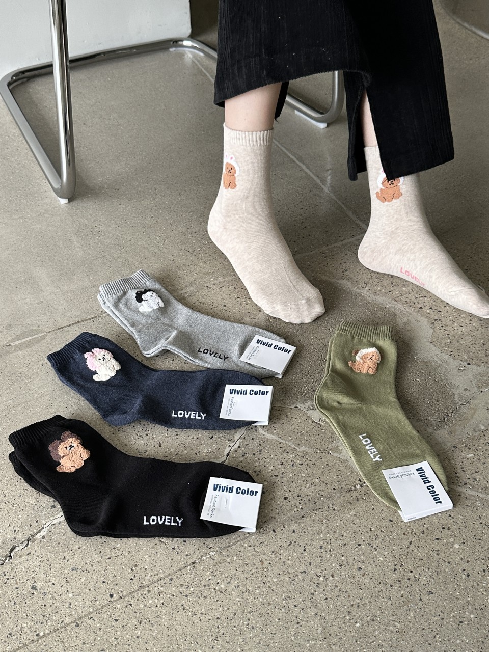 [리햅] 귀돌이 모자 프렌즈 데일리 양말 이미지 6