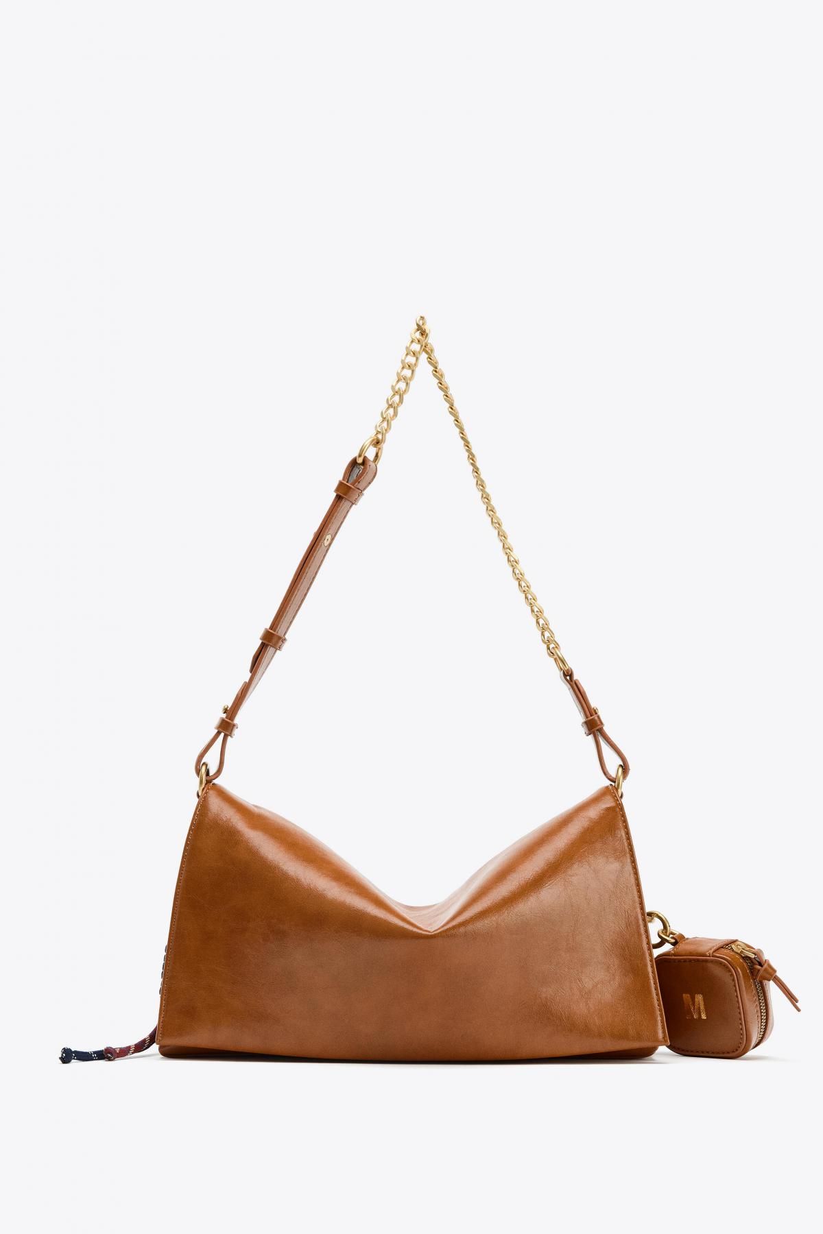 자라 트렌디 멀티 참 체인 숄더백 6355/610 DARK TAN - 메인 이미지