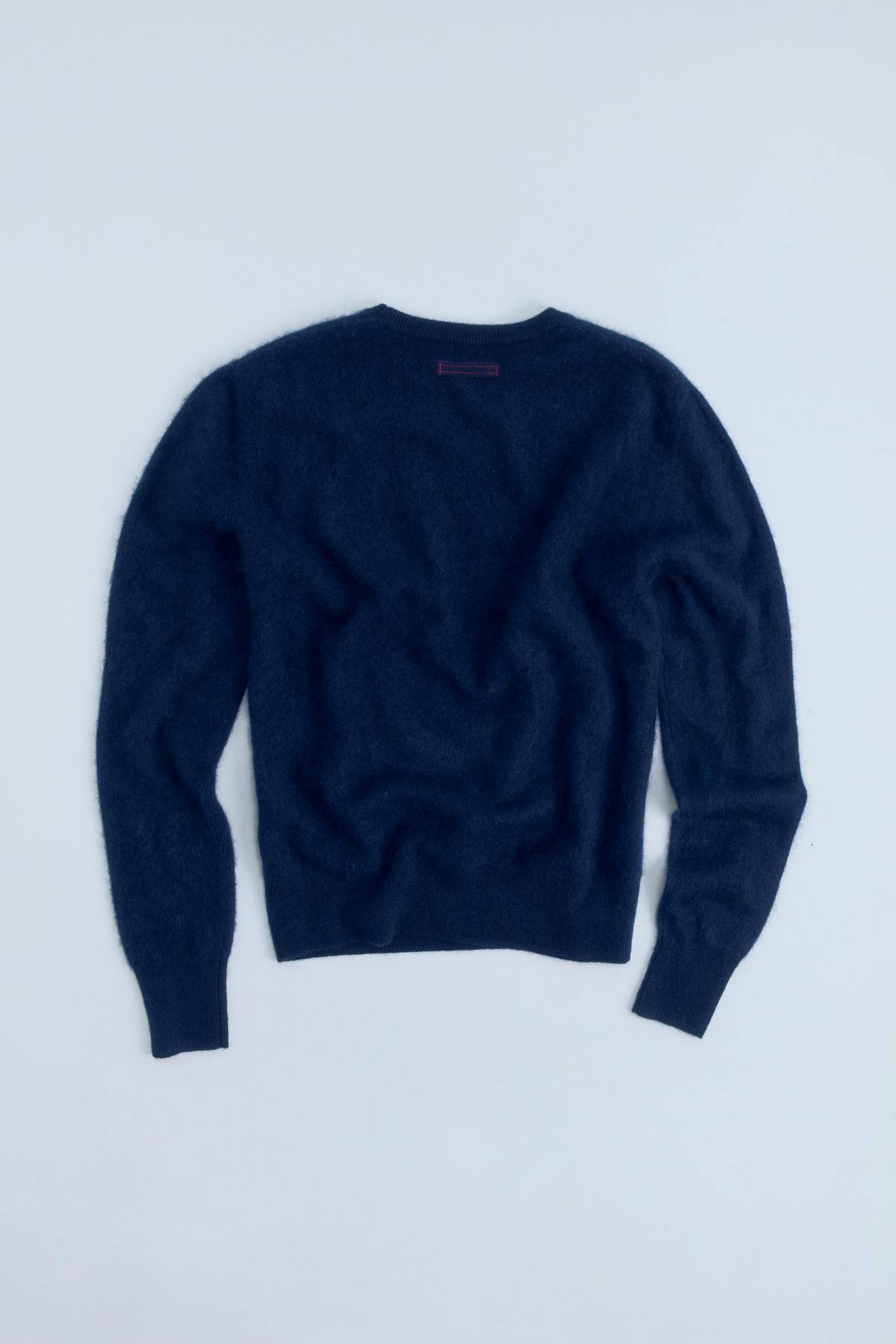 자라 프리미엄 울 라운드넥 니트 스웨터 9598/530 NAVY BLUE - 상세 이미지 3