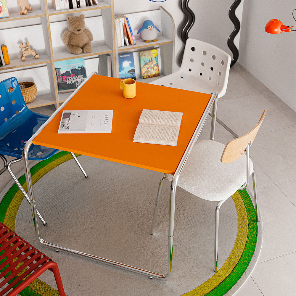 16피스 MODULO 미니 보조 티테이블 2-4인용 간이 다이닝 철제 인테리어 사이드 탁자