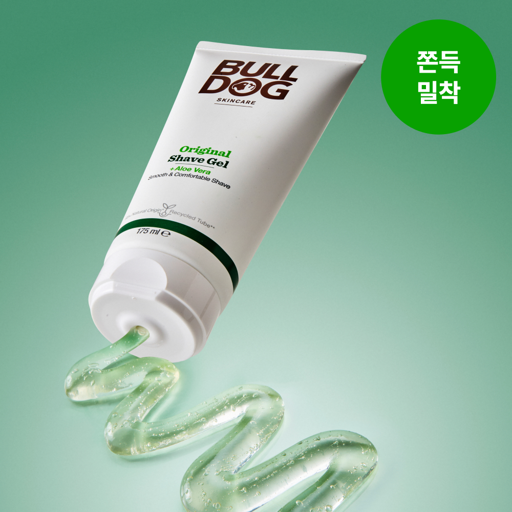 [불독] 오리지널 쉐이브젤 175ml X 2개(알로에 자연유래 진정 쉐이빙젤 면도젤) - 상세 이미지 3