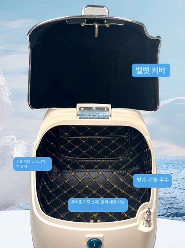 호환 스쿠터 탑박스 리어백 브라켓 리어박스 사이드백 배달통 배달박스 빅토리아 23 블루 트렁크 38L B - 상세 이미지 5