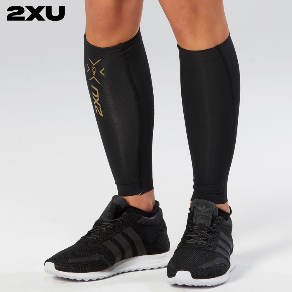 2XU 카프슬리브 라이트스피드 컴프레션 카프가드 종아리 보호대 UA3064BBLK-GLD - 상품 이미지