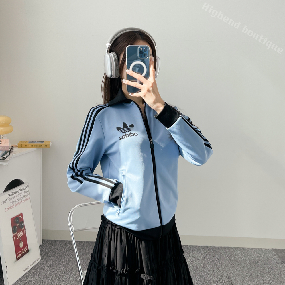 아디다스 져지 저지 트레이닝복 트레이닝 셋업 츄리닝 세트 스카이 블루, XS - 상세 이미지 3