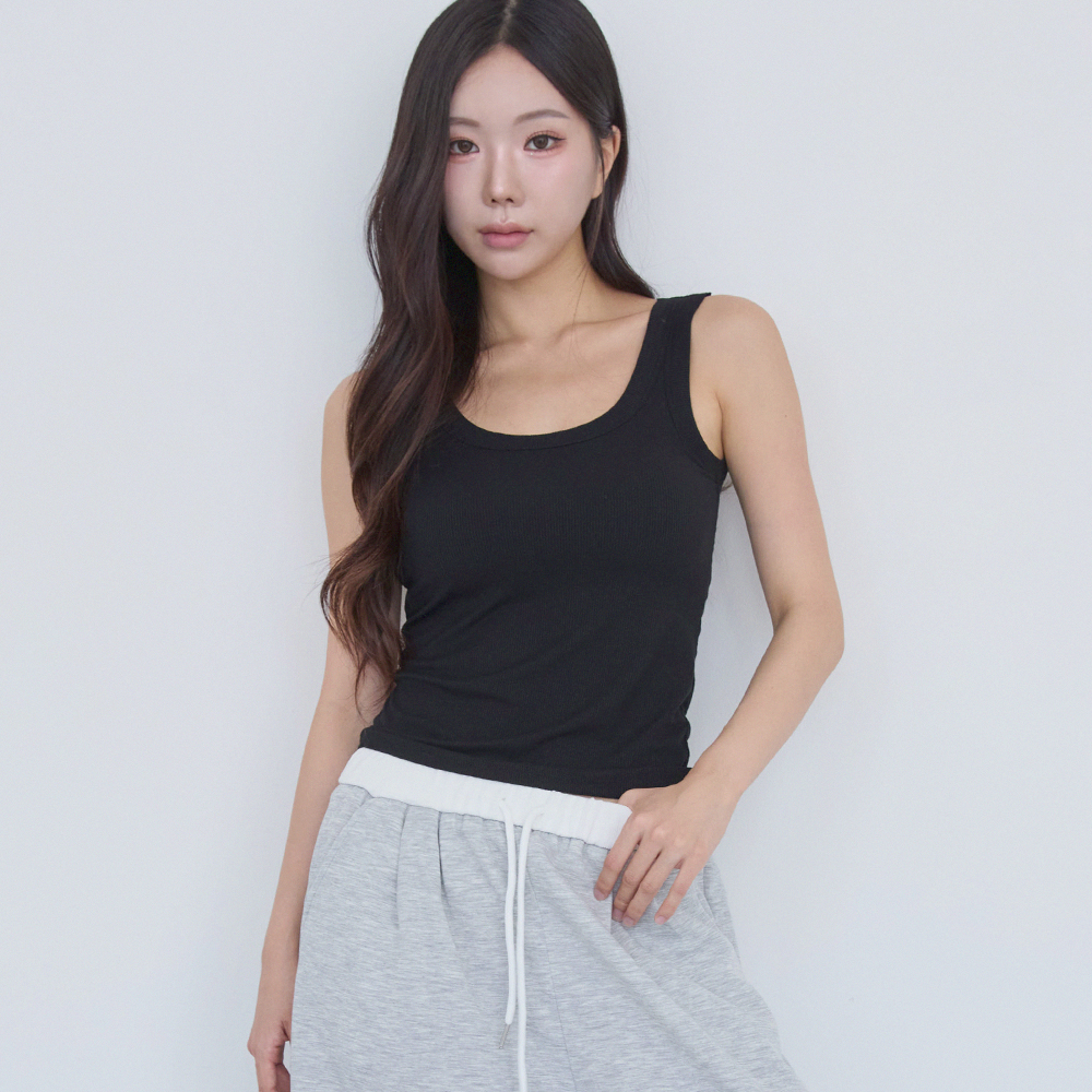 핑크앤다이아 부유방커버 U백 브라탑 캡나시 롱슬리브 민소매 여자런닝 런닝브라 레이어드나시 - 상세 이미지 5