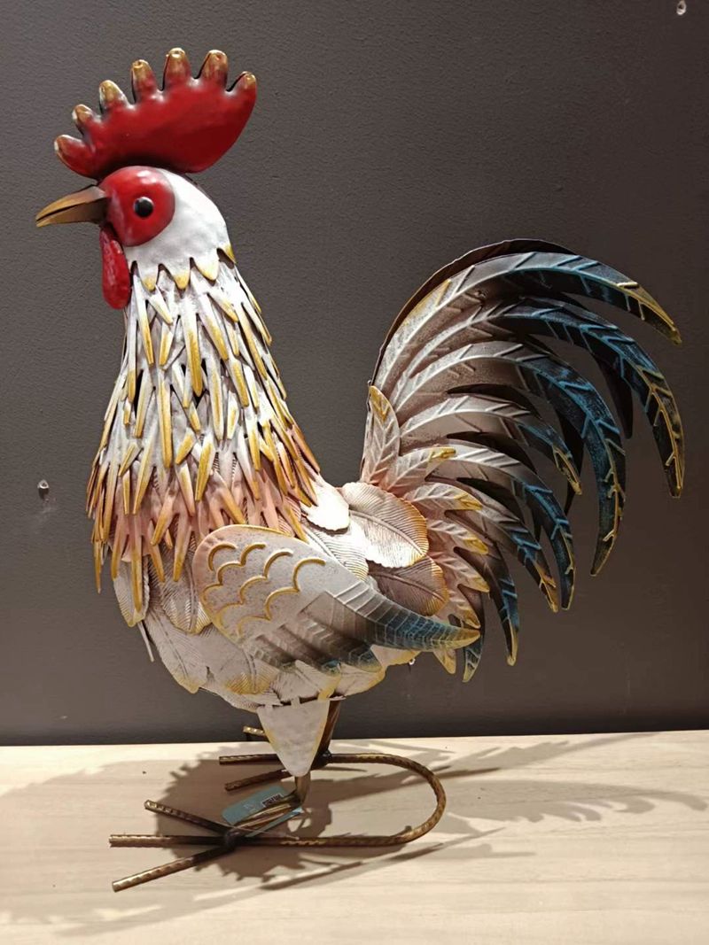 닭 모형 수탉 병아리 봉제 암탉 공예 포토존 소품 장식품 가드닝 수탉 J형 44x18x50cm - 상세 이미지 2