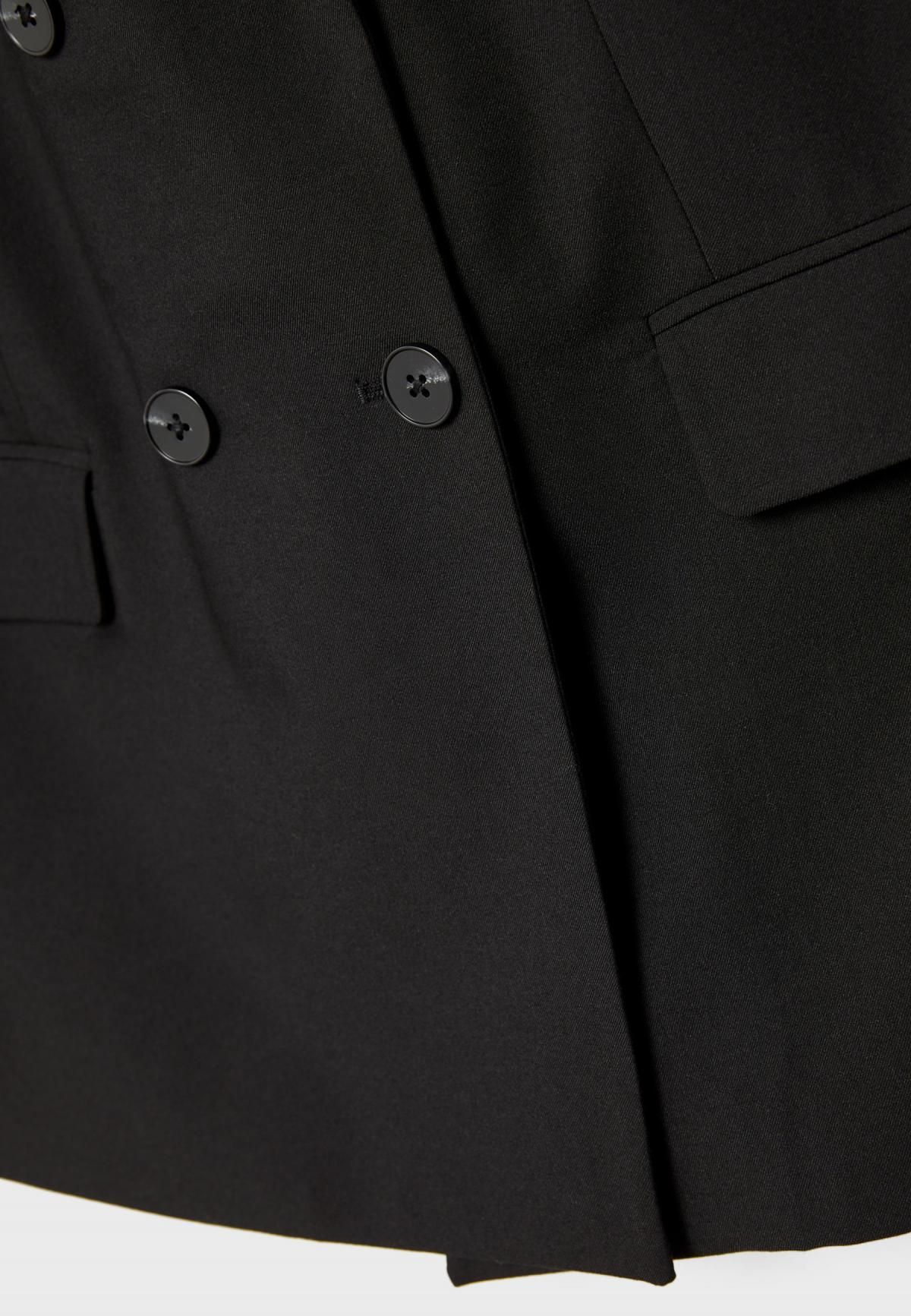 스트라디바리우스 테일러드 더블브레스트 블랙 블레이저 5908/551 BLACK - 상세 이미지 3